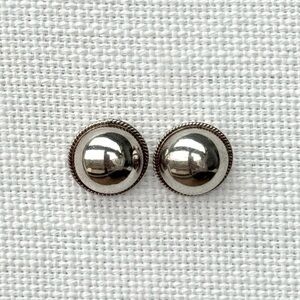 Elegant Vintage 925 Sterling Silver Stud Earrings
